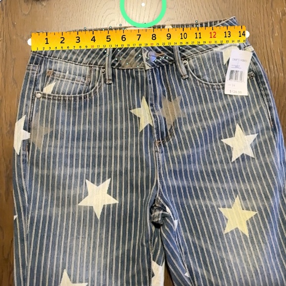 DRIFTWOOD FARRAH JEANS PINSTRIPE STARS SIZE 26 DW-P40692A - Picture 8 of 8